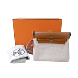 エルメス HERMES エールバッグジップ20 K刻 ブラウン/SV金具 トワル レディース ショルダーバッグ