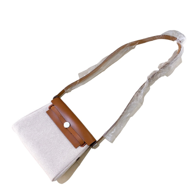 エルメス HERMES エールバッグジップ20 K刻 ブラウン/SV金具 トワル レディース ショルダーバッグ