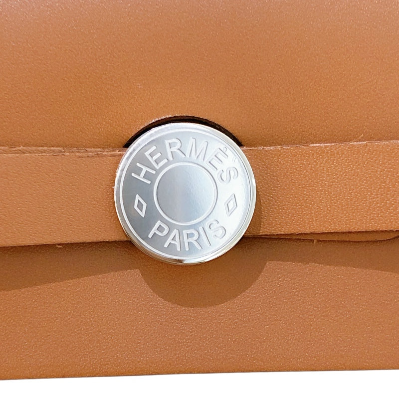 エルメス HERMES エールバッグジップ20 K刻 ブラウン/SV金具 トワル レディース ショルダーバッグ