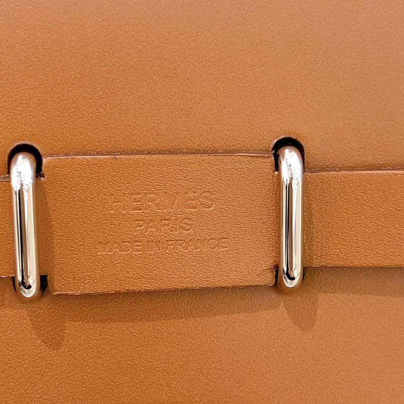 エルメス HERMES エールバッグジップ20 K刻 ブラウン/SV金具 トワル レディース ショルダーバッグ