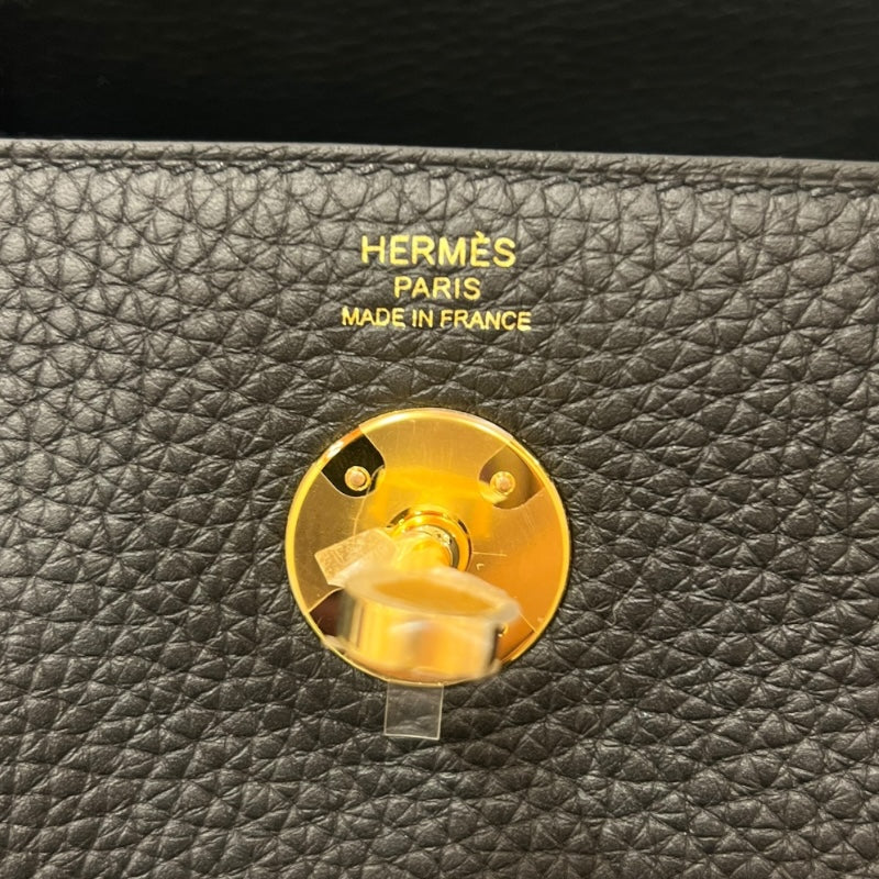 エルメス HERMES リンディ26 K刻 ブラック ゴールド金具 トリヨン レディース ハンドバッグ