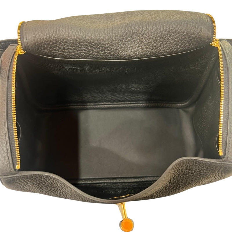 エルメス HERMES リンディ26 K刻 ブラック ゴールド金具 トリヨン レディース ハンドバッグ