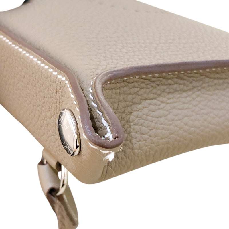 エルメス HERMES ヴィドポッシュ K刻 エトゥープ シルバー金具 トゴ レディース ショルダーバッグ