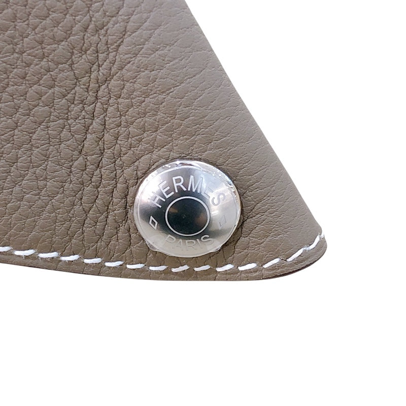 エルメス HERMES ヴィドポッシュ K刻 エトゥープ シルバー金具 トゴ レディース ショルダーバッグ