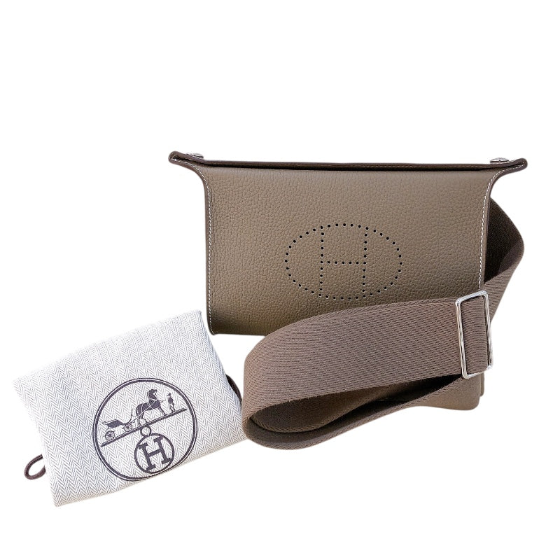エルメス HERMES ヴィドポッシュ K刻 エトゥープ シルバー金具 トゴ レディース ショルダーバッグ