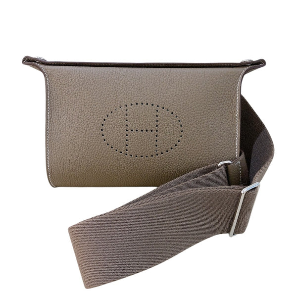 エルメス HERMES ヴィドポッシュ K刻 エトゥープ シルバー金具 トゴ レディース ショルダーバッグ