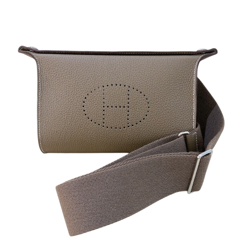 エルメス HERMES ヴィドポッシュ K刻 エトゥープ シルバー金具 トゴ レディース ショルダーバッグ