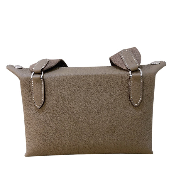 エルメス HERMES ヴィドポッシュ K刻 エトゥープ シルバー金具 トゴ レディース ショルダーバッグ