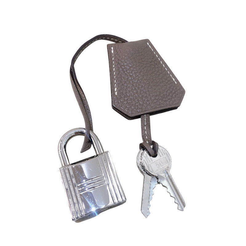 エルメス HERMES ショルダーバーキン □N刻 エトゥープ シルバー金具