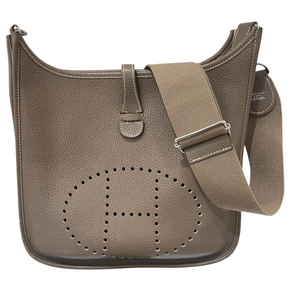 エルメス HERMES エヴリン3PM D刻印 エトゥープ シルバー金具 トリヨン レディース ショルダーバッグ
