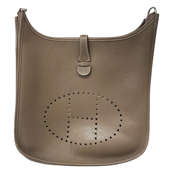 エルメス HERMES エヴリン3PM D刻印 エトゥープ シルバー金具 トリヨン レディース ショルダーバッグ