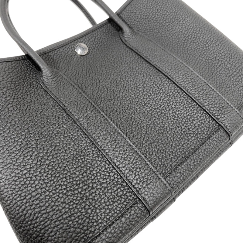 エルメス HERMES ガーデンパーティーTPM W刻 ブラック ネゴンダ ユニセックス ハンドバッグ