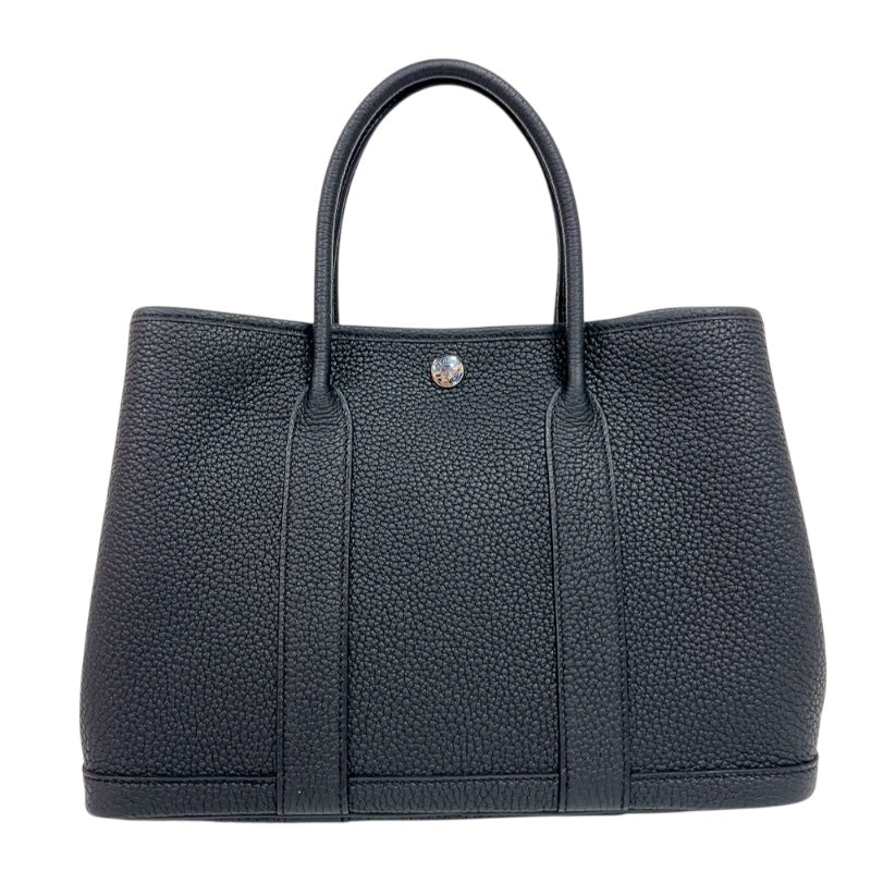 エルメス HERMES ガーデンパーティーTPM W刻 ブラック ネゴンダ ユニセックス ハンドバッグ