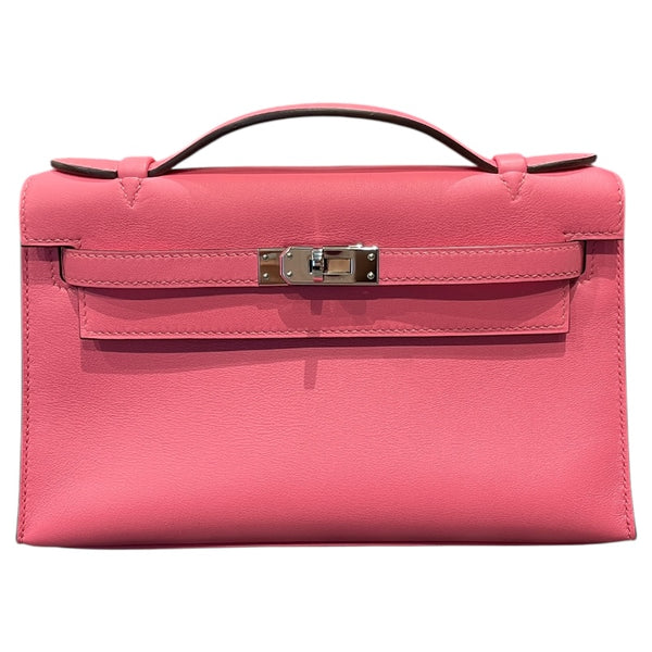 エルメス HERMES ポシェットケリー A刻 ローズアザレ/シルバー金具 スイフト レディース ハンドバッグ