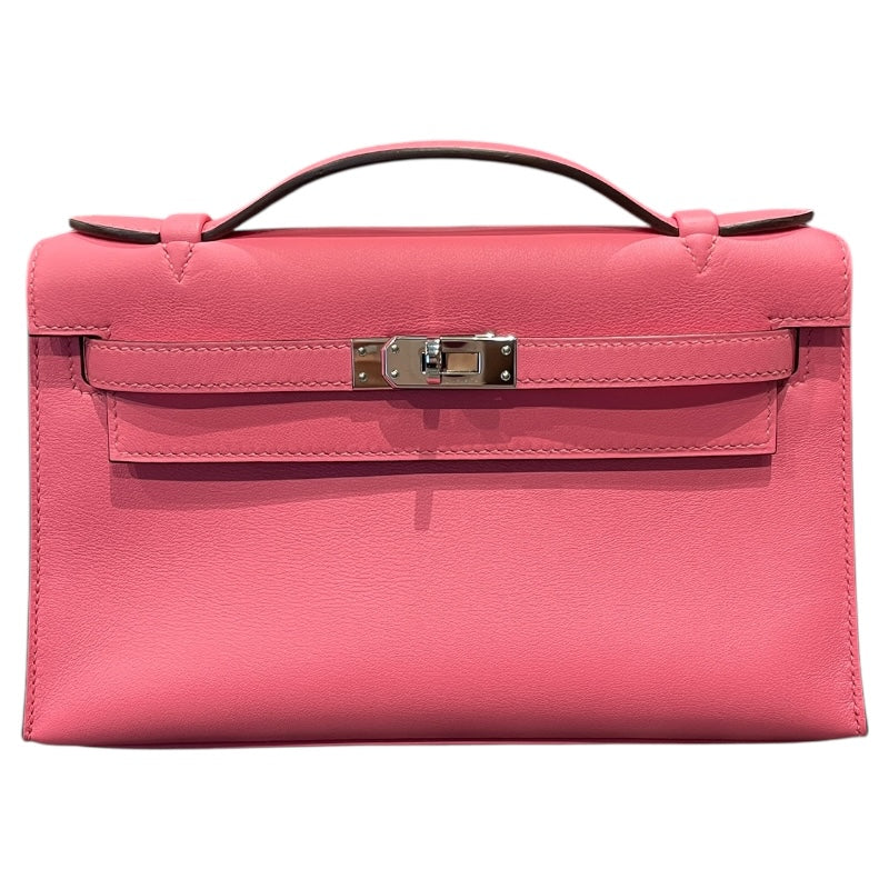 エルメス HERMES ポシェットケリー A刻 ローズアザレ/シルバー金具 スイフト レディース ハンドバッグ