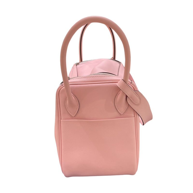エルメス HERMES リンディ26 X刻 ローズサクラ/シルバー金具 スイフト レディース ハンドバッグ