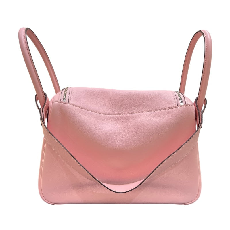 エルメス HERMES リンディ26 X刻 ローズサクラ/シルバー金具 スイフト レディース ハンドバッグ