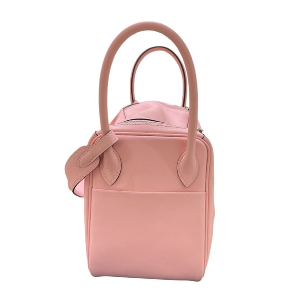 エルメス HERMES リンディ26 X刻 ローズサクラ/シルバー金具 スイフト レディース ハンドバッグ