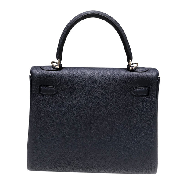エルメス HERMES ケリー25　内縫い Y刻 ブルーニュイ　シルバー金具 トゴ レディース ハンドバッグ