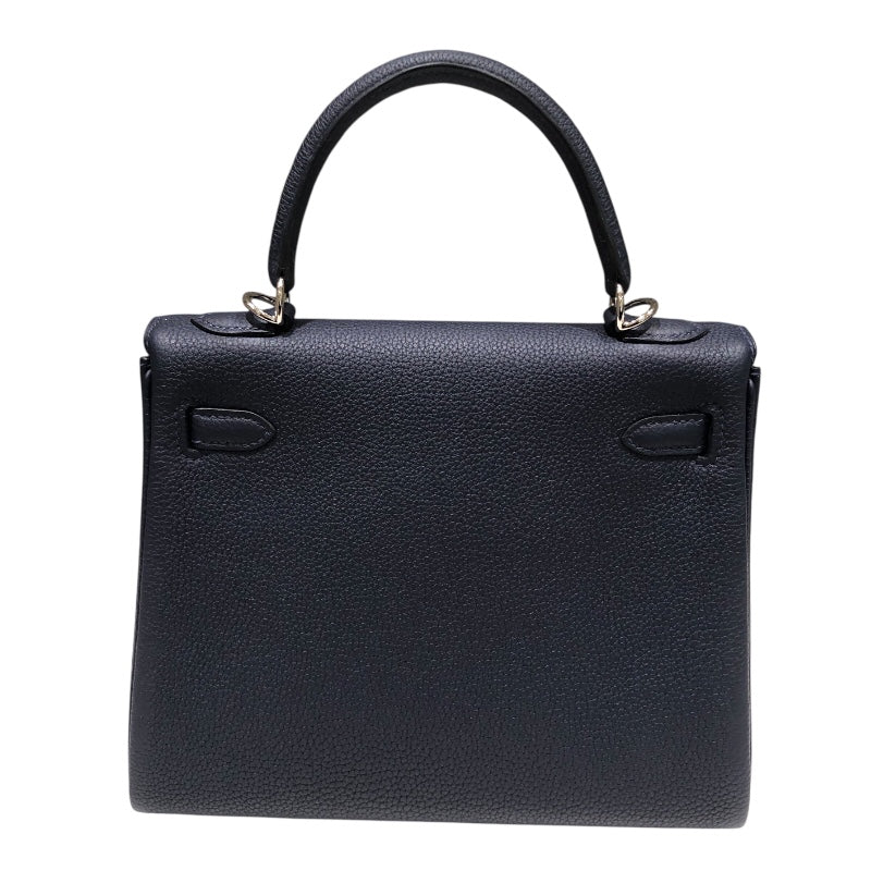 エルメス HERMES ケリー25　内縫い Y刻 ブルーニュイ　シルバー金具 トゴ レディース ハンドバッグ