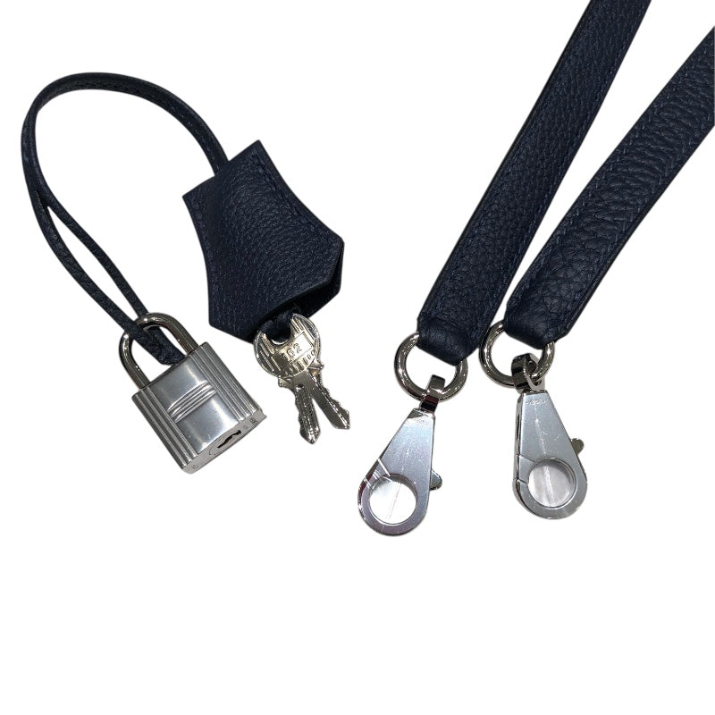 エルメス HERMES ケリー25　内縫い Y刻 ブルーニュイ　シルバー金具 トゴ レディース ハンドバッグ