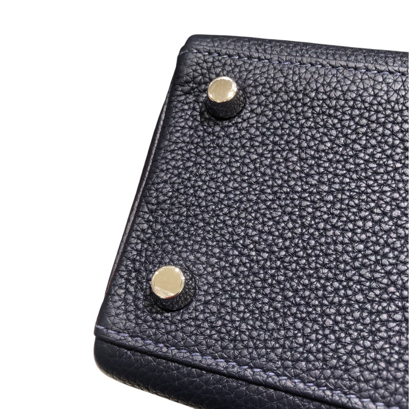 エルメス HERMES ケリー25　内縫い Y刻 ブルーニュイ　シルバー金具 トゴ レディース ハンドバッグ