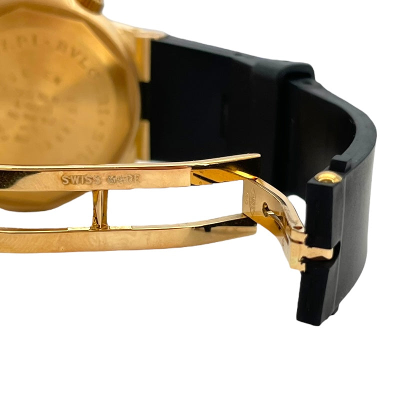 ブルガリ BVLGARI ディアゴノ スクーバ SCB38G ブラック K18YG/ラバーベルト 自動巻き メンズ 腕時計