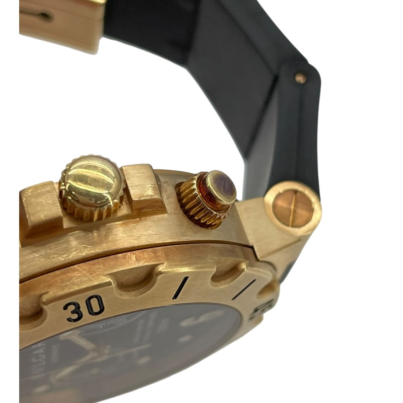 ブルガリ BVLGARI ディアゴノ スクーバ SCB38G ブラック K18YG/ラバーベルト 自動巻き メンズ 腕時計