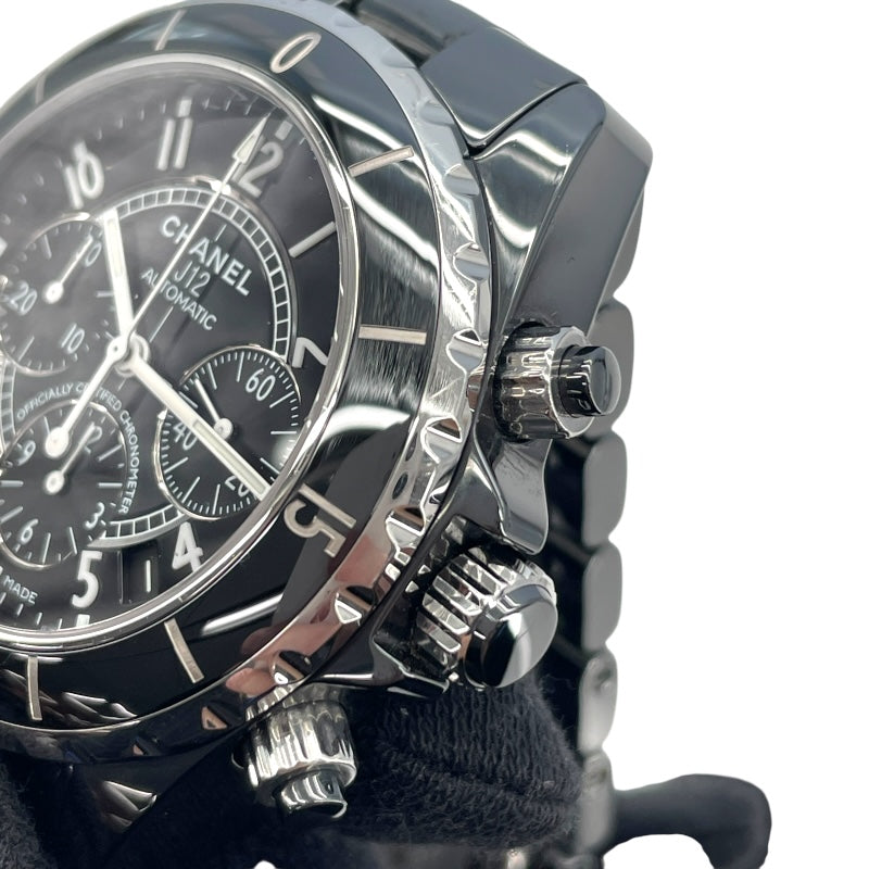 極美品　H0940 CHANEL 自動巻き クロノグラフ 時計 黒 シャネル J12 クロノグラフ メンズ H0940 |腕時計通販ブルーク