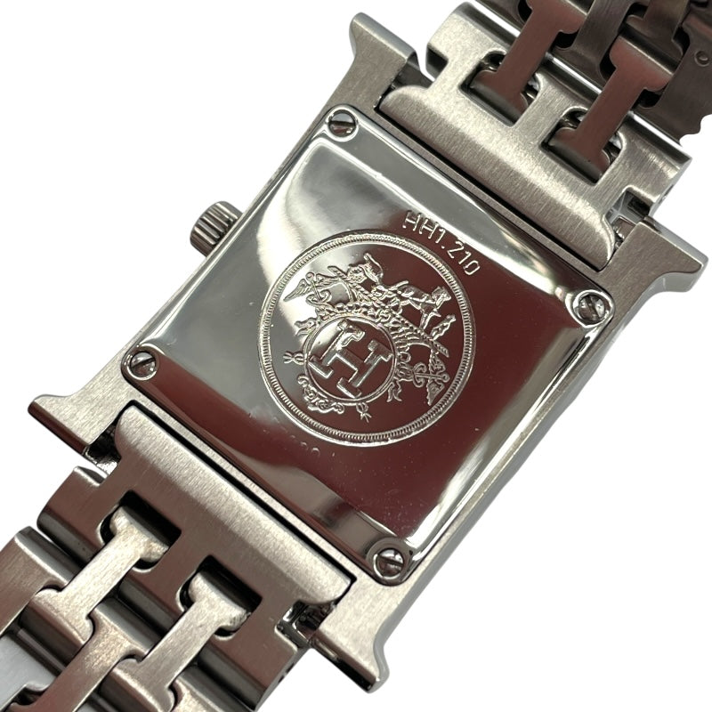 エルメス HERMES Hウォッチ HH1.210 ブルー SS クオーツ