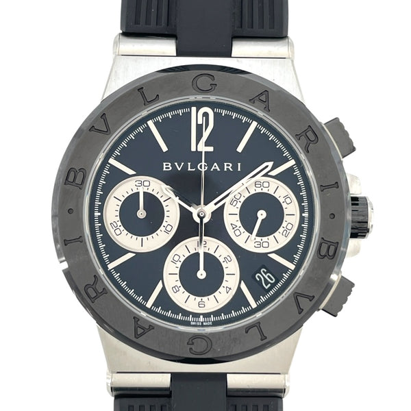 ブルガリ BVLGARI ディアゴノ セラミック クロノグラフ DG37BSCVDCH ブラック SS/セラミック メンズ 腕時計