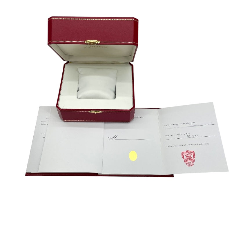 カルティエ Cartier バロンブルー ドゥ カルティエ 28mm WE902050 ホワイト Au750 クオーツ レディース 腕時計