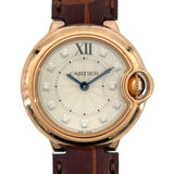 カルティエ Cartier バロンブルー ドゥ カルティエ 28mm WE902050 ホワイト Au750 クオーツ レディース 腕時計
