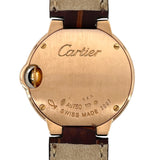 カルティエ Cartier バロンブルー ドゥ カルティエ 28mm WE902050 ホワイト Au750 クオーツ レディース 腕時計