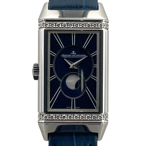 ジャガー・ルクルト JAEGER-LE COULTRE レベルソ ワン デュエット ムーン Q3358420 ネイビー/ホワイト SS 手巻き メンズ 腕時計