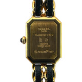 シャネル CHANEL プルミエールS H0001 ブラック GP クオーツ レディース 腕時計