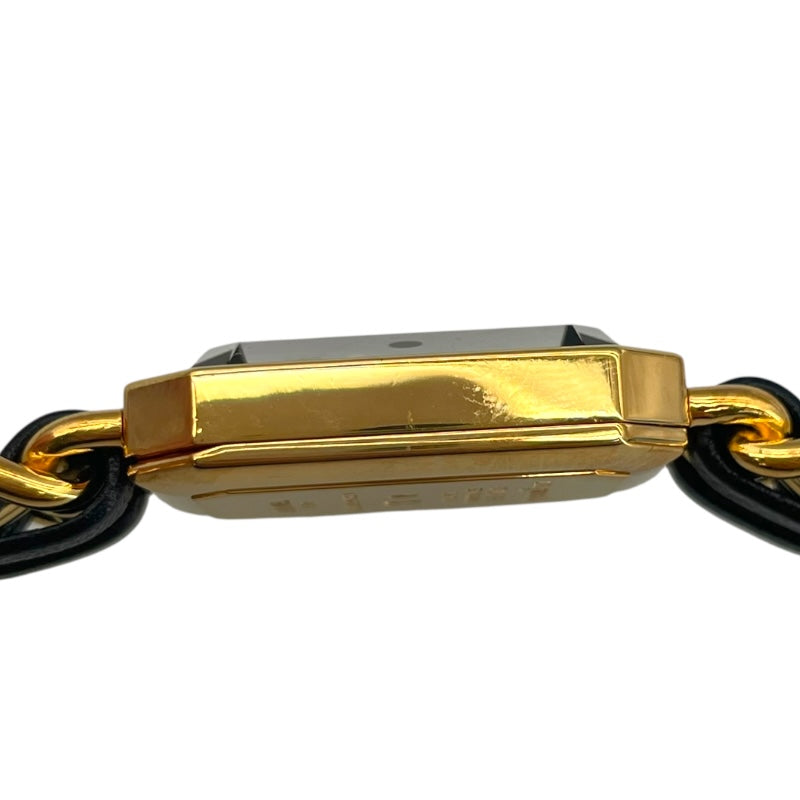 シャネル CHANEL プルミエールS H0001 ブラック GP クオーツ レディース 腕時計