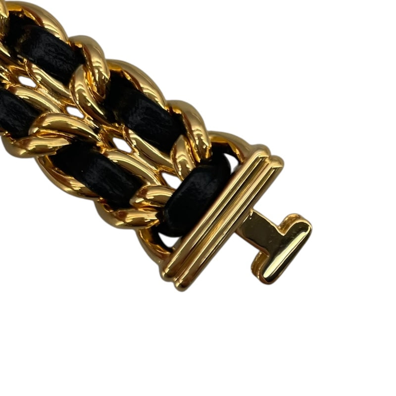 シャネル CHANEL プルミエールS H0001 ブラック GP クオーツ レディース 腕時計