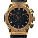 ウブロ HUBLOT クラシック フュージョン クロノグラフ キングゴールド 521.OX.1180.RX ブラック K18PG×ラバーベルト 自動巻き メンズ 腕時計