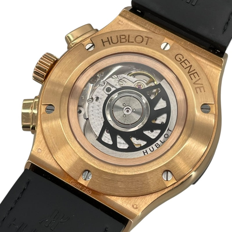 ウブロ HUBLOT クラシック フュージョン クロノグラフ キングゴールド 521.OX.1180.RX ブラック K18PG×ラバーベルト 自動巻き メンズ 腕時計
