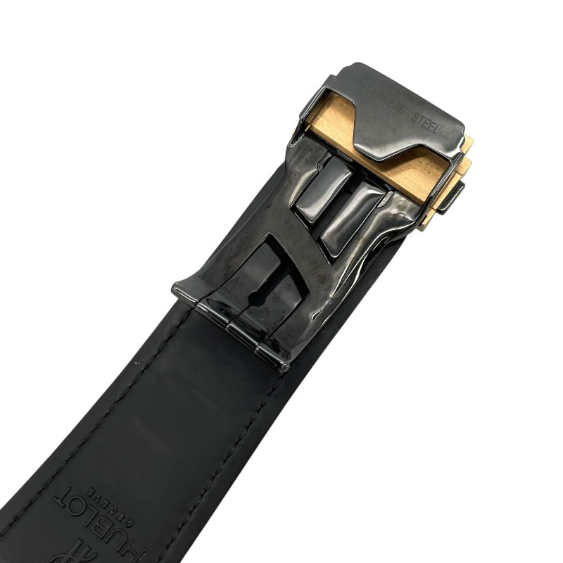 ウブロ HUBLOT クラシック フュージョン クロノグラフ キングゴールド 521.OX.1180.RX ブラック K18PG×ラバーベルト 自動巻き メンズ 腕時計