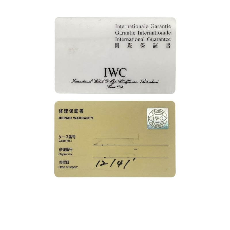 インターナショナルウォッチカンパニー IWC ダヴィンチSL IW352810 ブラック SS×革ベルト 自動巻き メンズ 腕時計