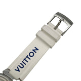 ルイ・ヴィトン LOUIS VUITTON タンブール ストリート ダイバー パシフィックホワイト QA124 シルバー SS/ラバーベルト クオーツ メンズ 腕時計