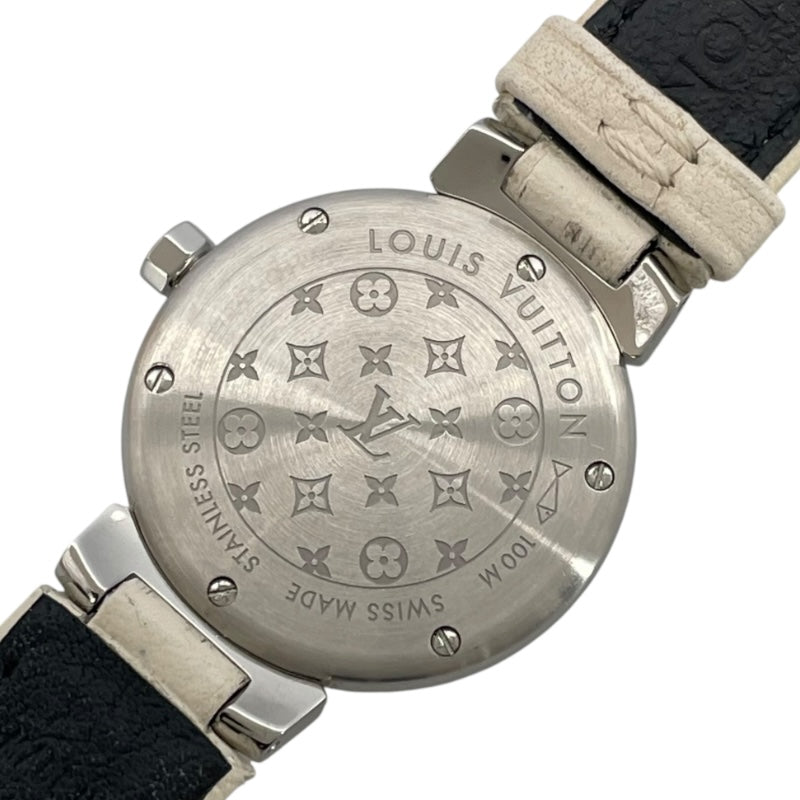 ルイ・ヴィトン LOUIS VUITTON タンブール イディ－ル ブロッサム ホワイトシェル Q12MS ホワイトシェル SS/革ベルト クオーツ レディース 腕時計