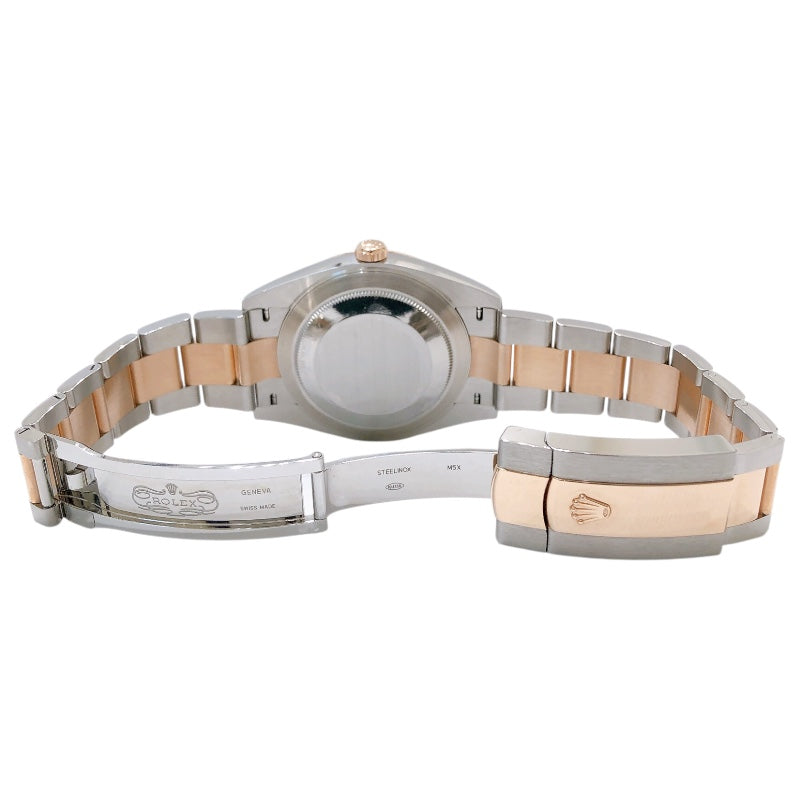 ロレックス ROLEX デイトジャスト41　スレート　フルーテッドモチーフ 126301 k18×SS メンズ 腕時計
