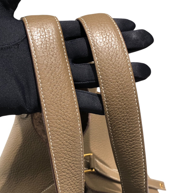 エルメス HERMES ピコタンロックMM Z刻 エトゥープ　ゴールド金具 レディース ハンドバッグ