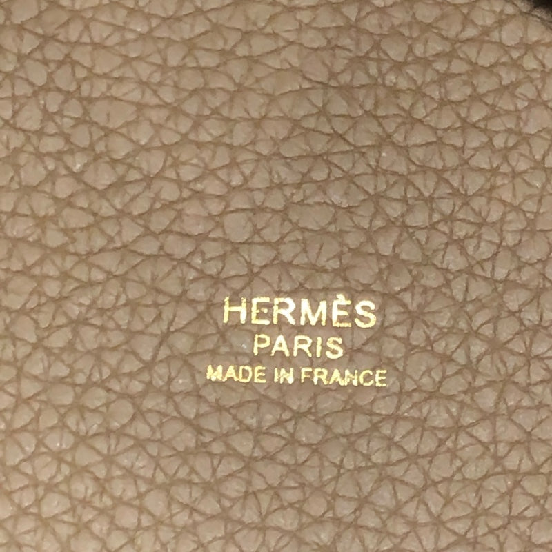 エルメス HERMES ピコタンロックMM Z刻 エトゥープ　ゴールド金具 レディース ハンドバッグ