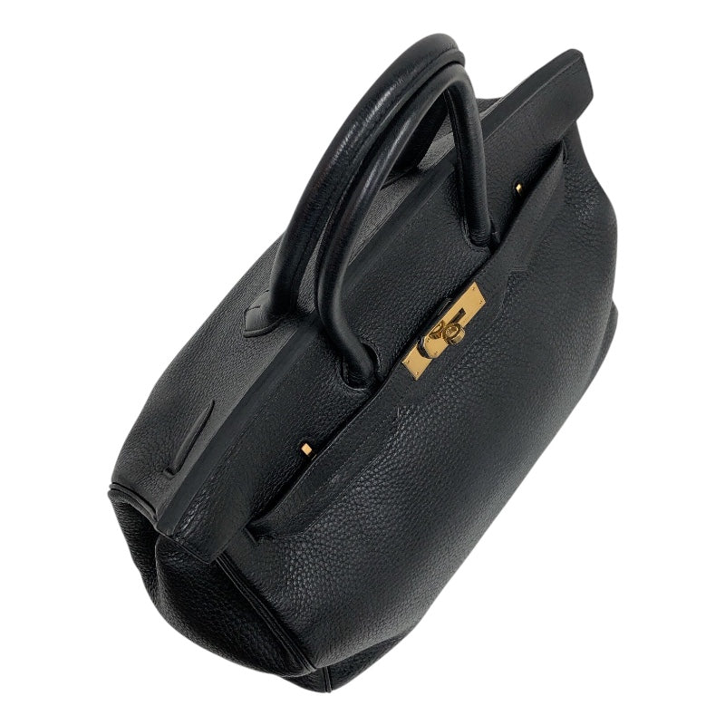エルメス HERMES バーキン35 □G刻印　（2003年製） ブラック　ゴールド金具 フィヨルド メンズ ハンドバッグ