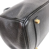 エルメス HERMES バーキン35 □G刻印　（2003年製） ブラック　ゴールド金具 フィヨルド メンズ ハンドバッグ
