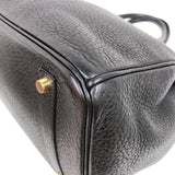 エルメス HERMES バーキン35 □G刻印　（2003年製） ブラック　ゴールド金具 フィヨルド メンズ ハンドバッグ